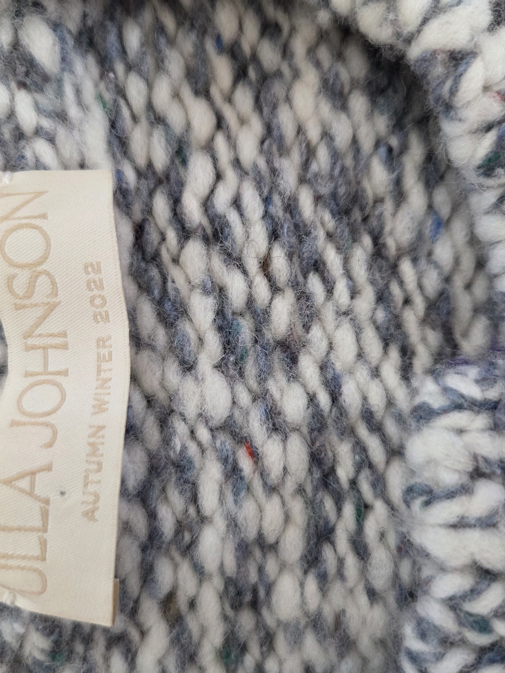 ULLA JOHNSON NICOLA WOOL-BLEND CARDIGAN - SLATE $465.00 - Picture 6 of 8